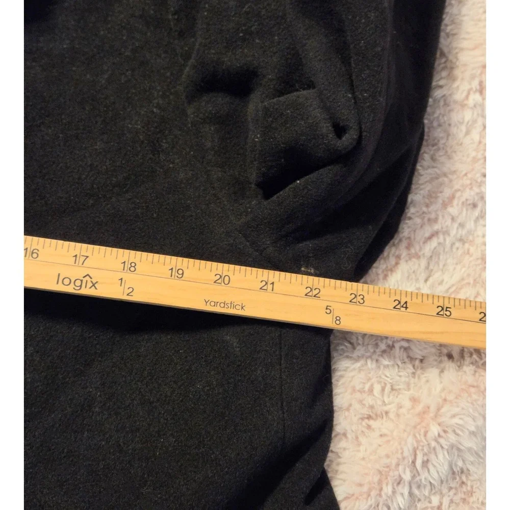 Michael Kors Mid-Length Single Breasted Overcoat Wool Cashmere Mens 40R Black